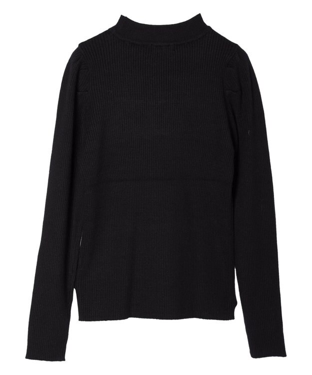 earth music&ecology シアードッキングニットプルオーバー Black