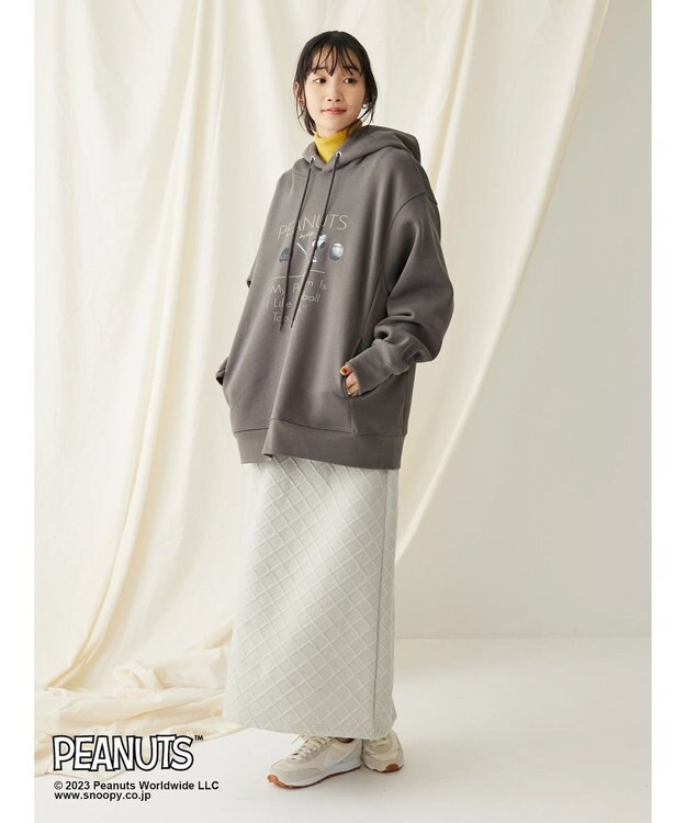 CRAFT STANDARD BOUTIQUE ＰＥＡＮＵＴＳ裏起毛スウェットパーカー Charcoal Gray