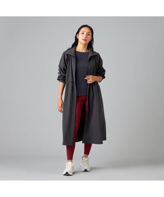 Chacott Chacott BALANCE ドライストレッチデザインTシャツ ダークグレー杢