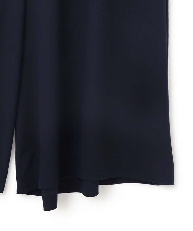 23区 L 【Lサイズ限定/吸水速乾/UVカット/接触冷感/】ストレッチジョーゼット ガウチョパンツ ネイビー系