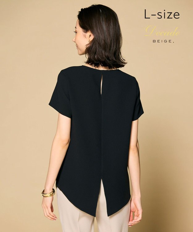 BEIGE， 【L-size】SHELBY / ハーフスリーブブラウス Black