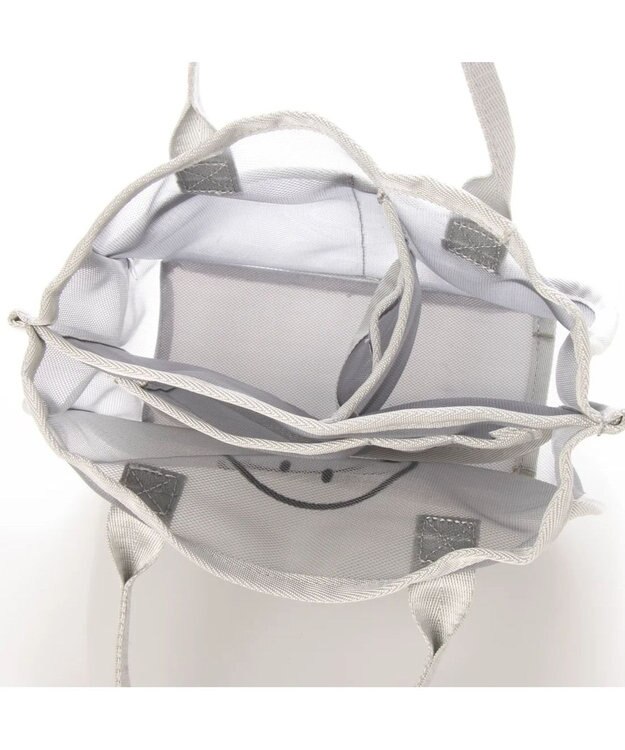 UNBILLION cachecache スマイルモチーフメッシュバッグインバッグ グレー