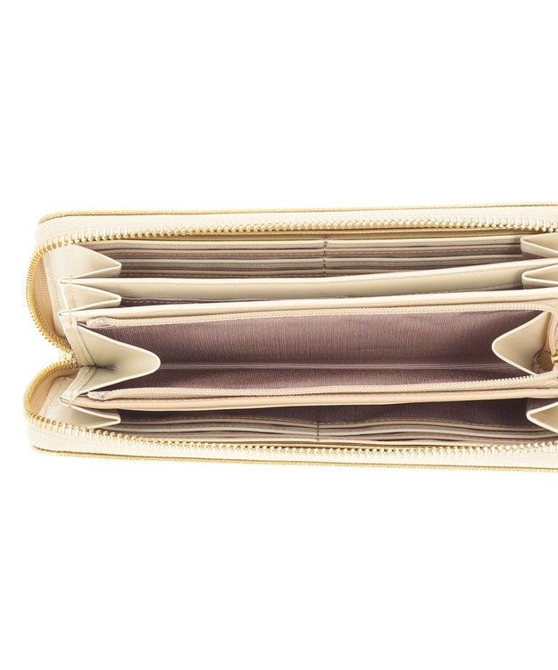 LANVIN en Bleu リュクサンブールブリエ ラウンド長財布 ゴールド