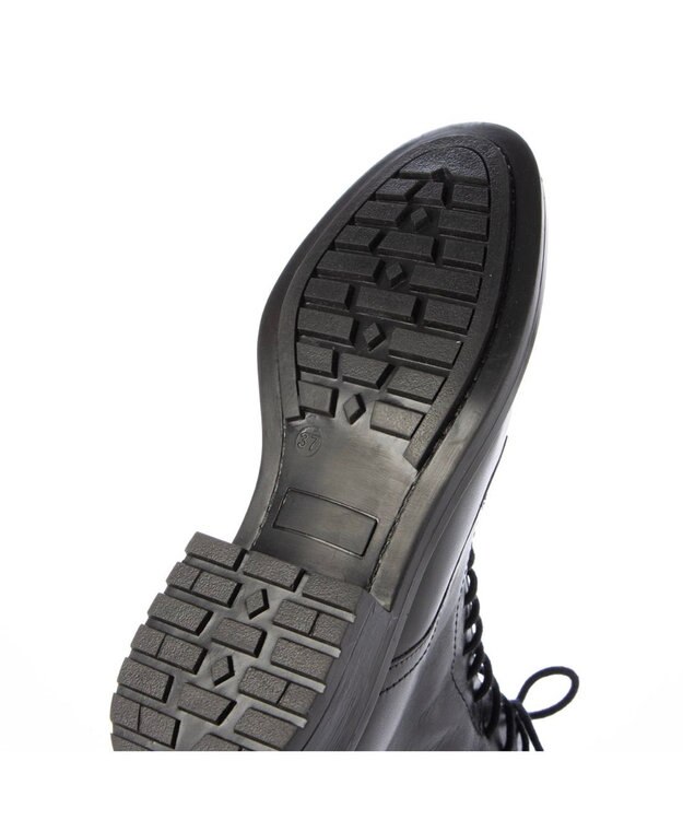 ing <ing>【WEB限定】レザーレースアップショートブーツ ブラック