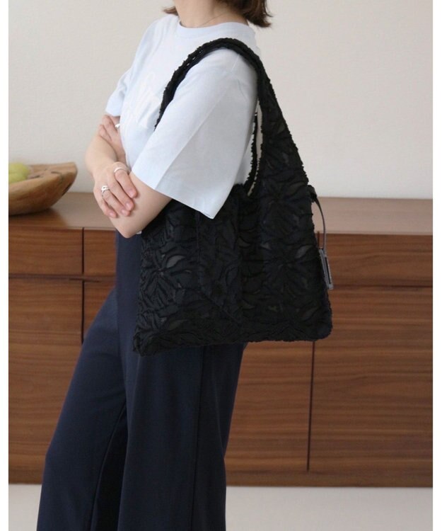 MORROW by thank DREW トートバッグSサイズ ブラック　ジャガード