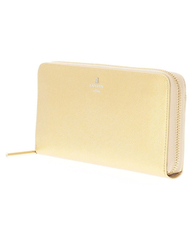 LANVIN en Bleu リュクサンブールブリエ ラウンド長財布 ゴールド