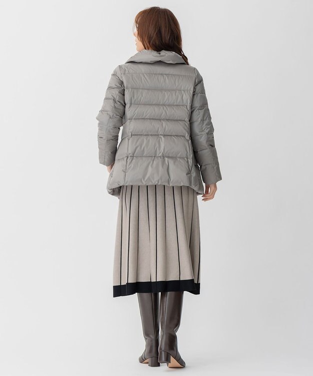 自由区 【XSサイズ～/洗える】ブライトダウン ミドル丈ダウンコート ライトグレー系