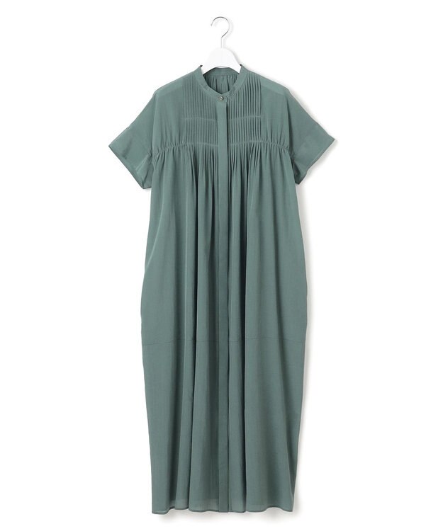 23区 L 【接触冷感/速乾性/洗える】エアリーブライトローン ワンピース セージグリーン系