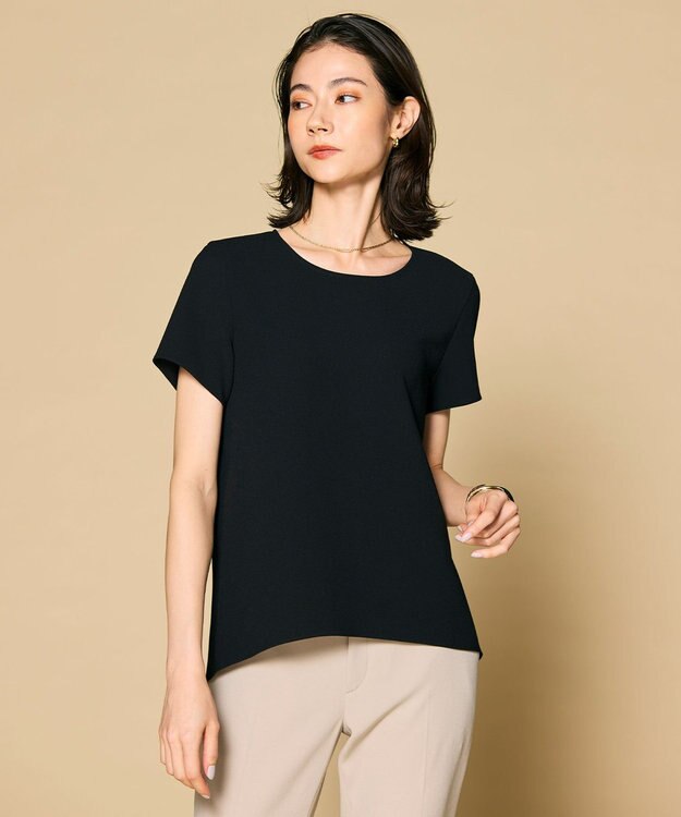 BEIGE， 【L-size】SHELBY / ハーフスリーブブラウス Black