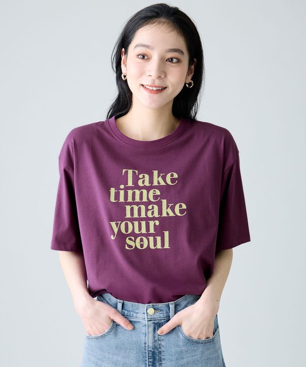 ANY ANYファンクションロゴTシャツ パープル