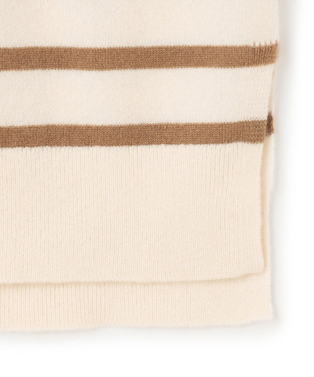 23区 S 【見上愛さん着用/Oggi・STORY掲載】ピュアカシミヤ クルーネック ニット オフ×キャメル