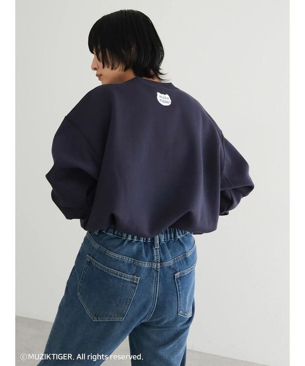 Green Parks ムジークタイガー／裏起毛刺しゅうプルオーバー Navy