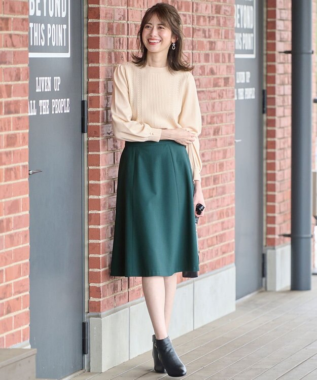 ANY SIS 【セットアップ対応】サーモ2WAYストレッチ スカート ディープグリーン