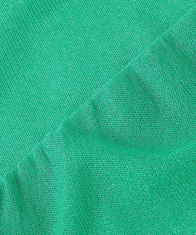 Feroux 【洗える】シアーカラー カーディガン グリーン系