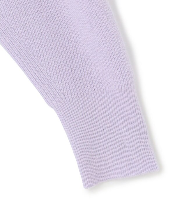 23区 L 【洗える】ウールカシミヤ クルーネック ニット ライラック系