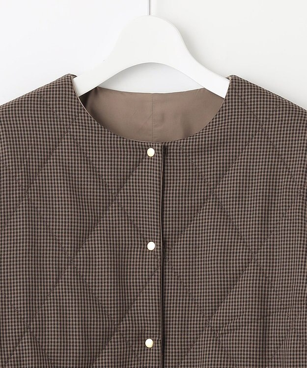 J.PRESS LADIES ピーチマルチポリリバーシブル アウター ブラウン系