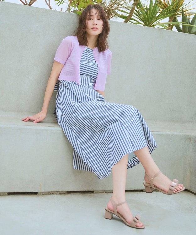 TOCCA 【星風まどかさん着用】STRIPE PARASOL ドレス ネイビー系5