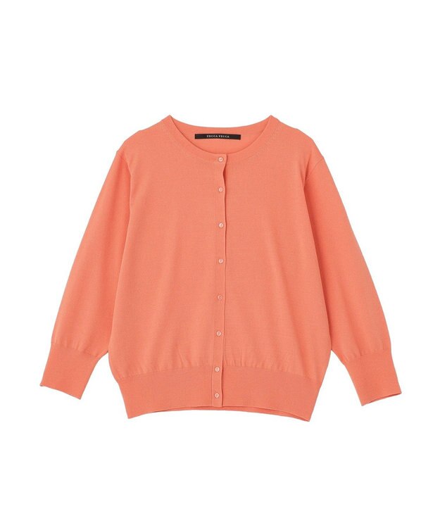 YECCA VECCA 【マシンウォッシャブル】カーディガン② Salmon Pink