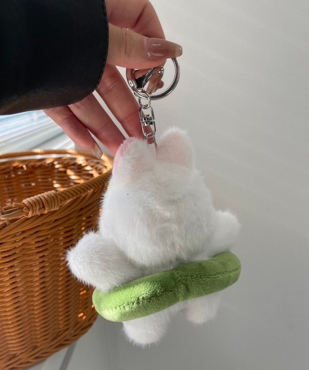 WEGO バカンスわんこぬいぐるみキーホルダー グリーン