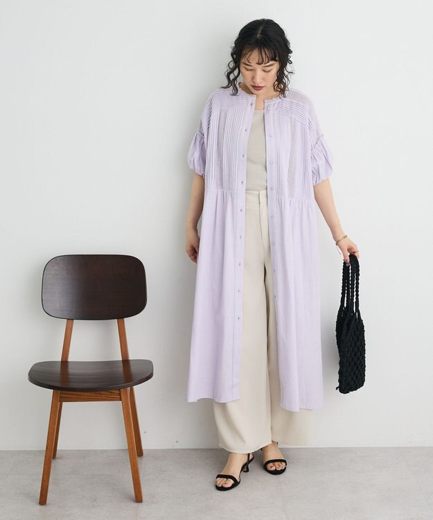 CRAFT STANDARD BOUTIQUE クロッシェレースピンタックワンピース Purple