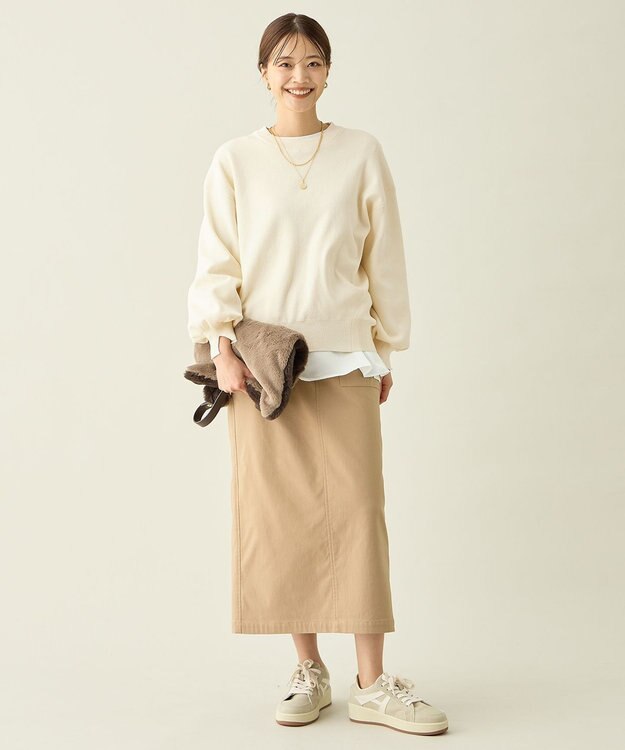 ANY 2WAYバイカラーファーバッグ ブラウン