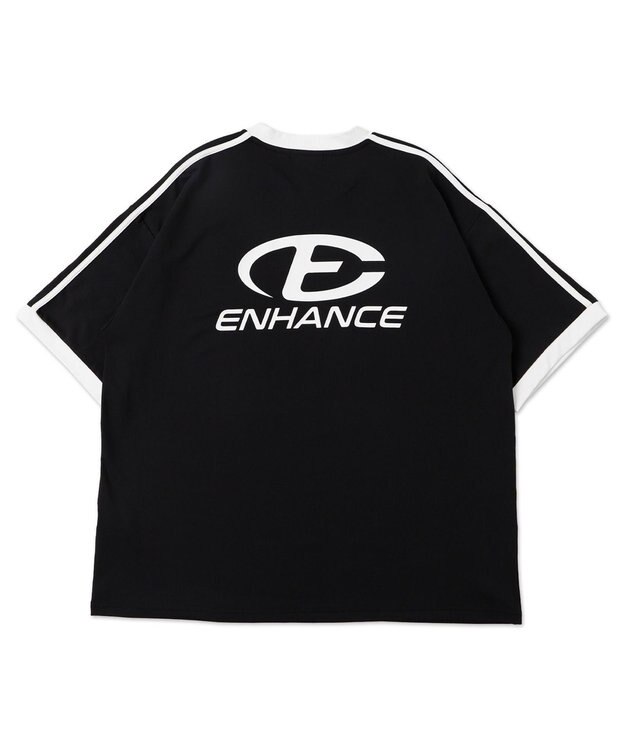 WEGO 【ユニセックス着用ITEM/MLサイズ展開】バックロゴラインリンガーT ブラック