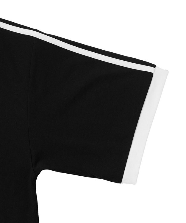 WEGO 【ユニセックス着用ITEM/MLサイズ展開】バックロゴラインリンガーT ブラック