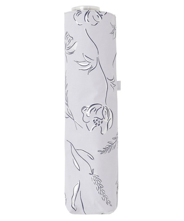 MOONBAT Fuwacool(フワクール) フワクールホワイト 晴雨兼用日傘 折りたたみ傘 シャイニープランツ 軽量 一級遮光／遮熱／UV ライトグレー