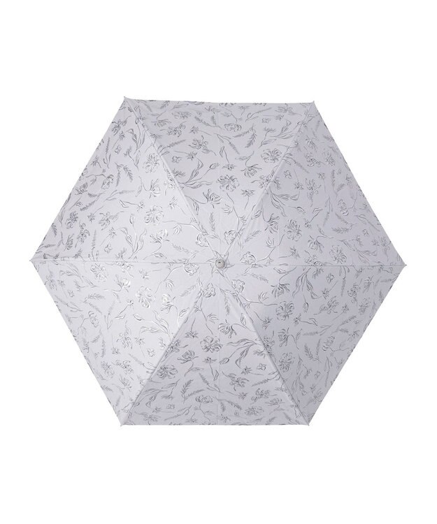 MOONBAT Fuwacool(フワクール) フワクールホワイト 晴雨兼用日傘 折りたたみ傘 シャイニープランツ 軽量 一級遮光／遮熱／UV ライトグレー