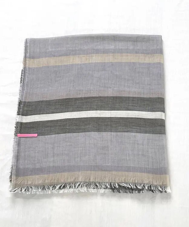 POLS 播州織 極細コットンストール グレイ