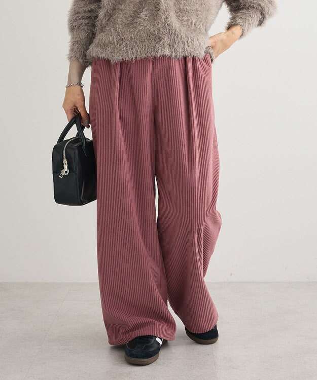Green Parks 太畝コーデュロイカラーパンツ Pink