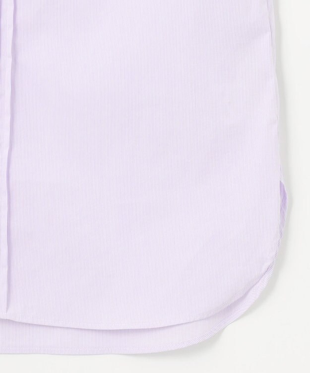 J.PRESS LADIES 【洗える】BEZ VEGA ストライプ ピンタック ブラウス ふじ色系1