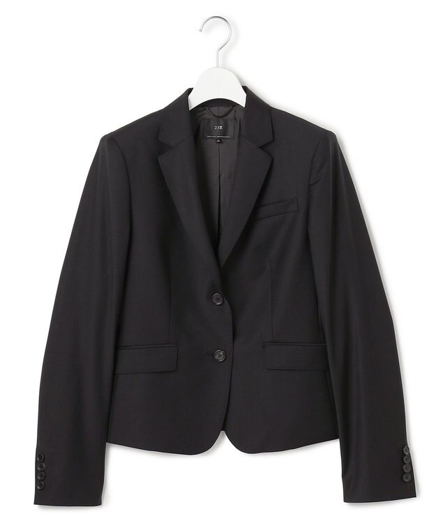 23区 【セットアップ対応】ファインネスウール 二つ釦 ジャケット ブラック系