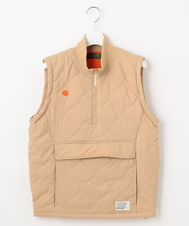 PW CIRCULUS 【ベストにもなる！袖2WAY】【WOMEN】ひょうたんキルティング中綿ブルゾン ベージュ系