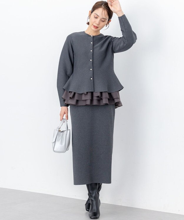 組曲 L 【WEB限定】スポンディッシュニットアップ グレー系