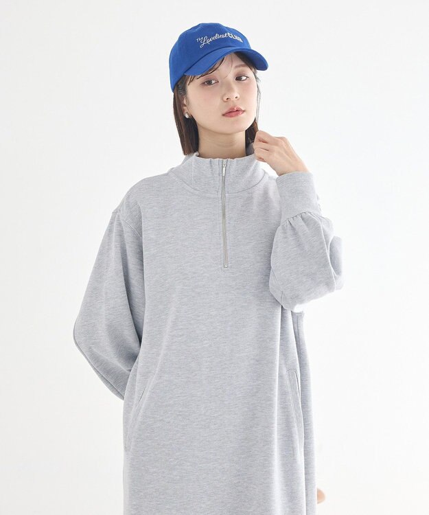 earth music&ecology レイヤーヘムワンピース Gray Mixture