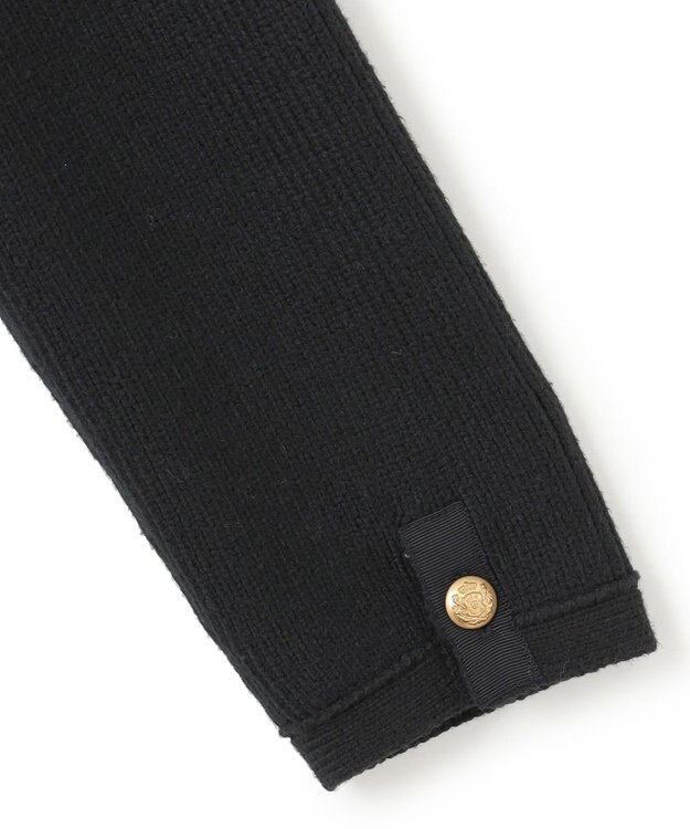 23区 【洗える】コットンリリー ニットジャケット ブラック系