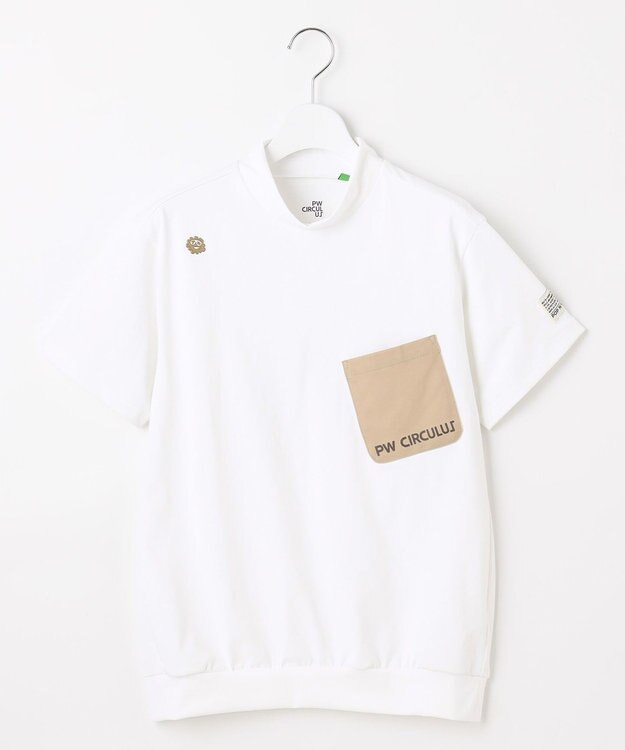 PW CIRCULUS 【吸水速乾 / UV遮蔽率99.5% UVカット / ストレッチ】【WOMEN】ポケットモックT ゴルフウェア レディース ホワイト系
