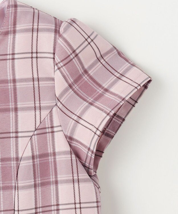 ANY KIDS 【2点セット】セーラージャケット+チェックワンピース ピンクベージュ