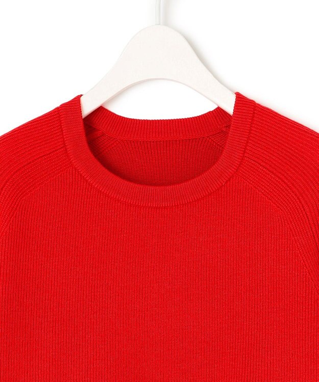 ICB 【洗える】 ウールポリエステルハイゲージ ニット レッド系