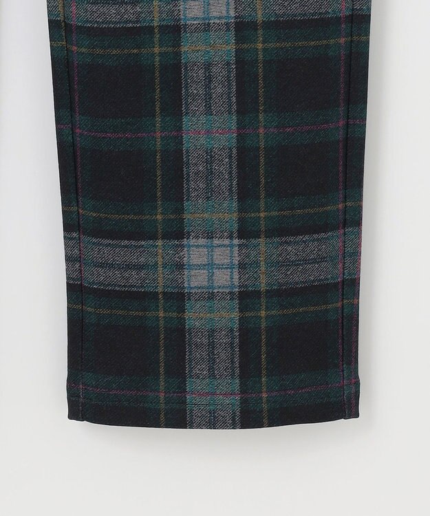 23区GOLF 【WOMEN】チェック柄裏起毛パンツ ダークグリーン系3