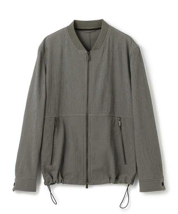 JOSEPH HOMME ＜新色追加＞新素材【通気性/ストレッチ】トリコサッカーストレッチ 　ジップアップブルゾン 【追加カラー】グレー系