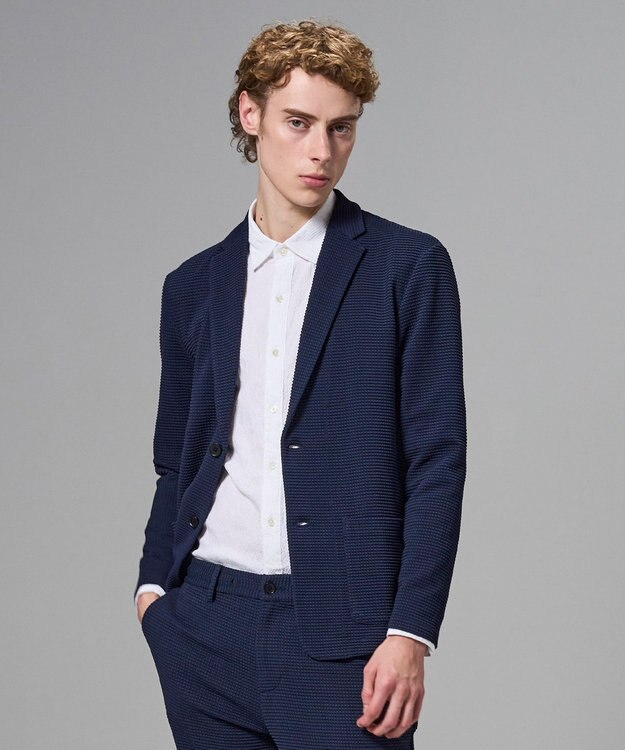 JOSEPH HOMME 【オリジナル素材】ライトタックジャージー　カットソージャケット ネイビー系