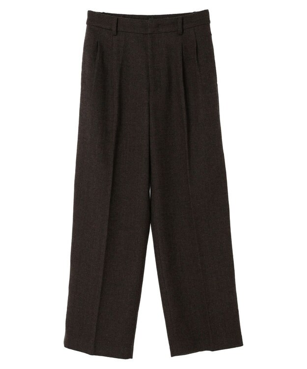 AMERICAN HOLIC ツイードタックワイドパンツ Brown