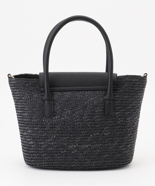 LA BAGAGERIE フラップ2WAYかごトートバッグ ブラック