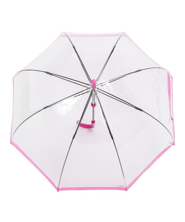 MOONBAT 【雑誌掲載／non・no】フルトン (FULTON) Birdcage ワンポイントロゴ 長傘 透明傘 ローズピンク