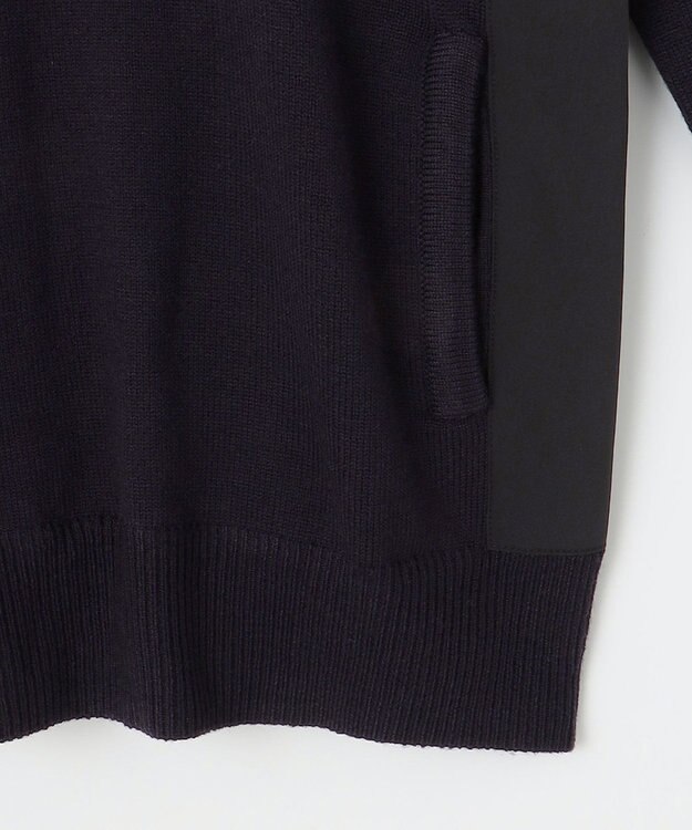 23区GOLF 【MEN】【ウォッシャブル】サドルショルダー クルーニット ネイビー系