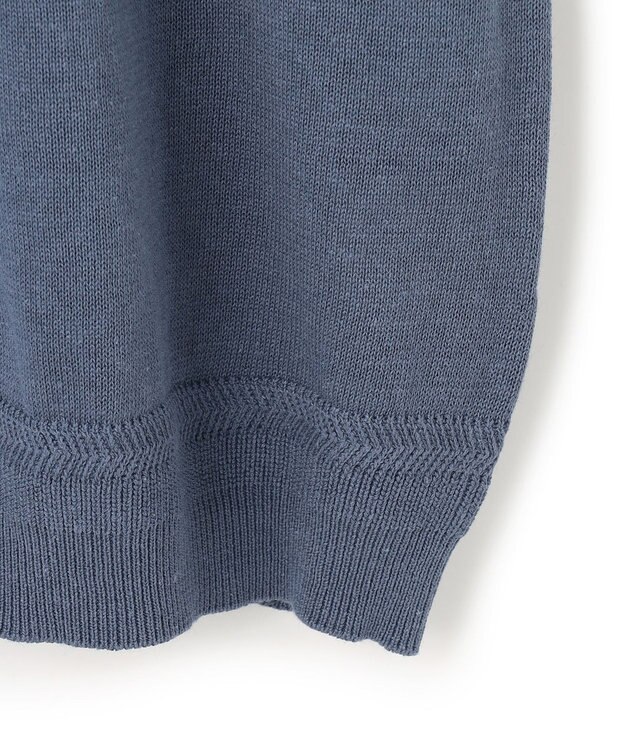 J.PRESS YORK STREET 【UNISEX】ベーシック ニットポロシャツ ダルブルー系