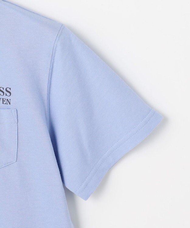 J.PRESS KIDS 【140-170cm】ダブルライン カラー 半袖ポロシャツ ライトブルー