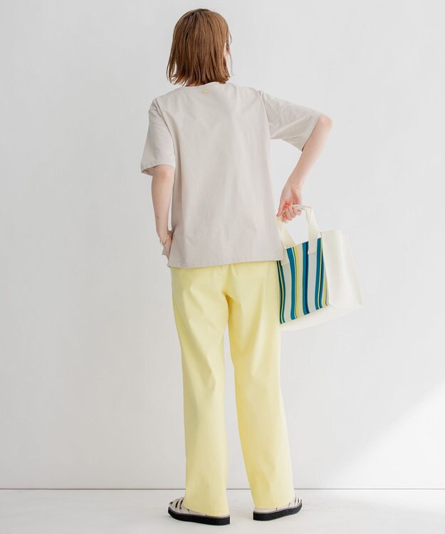 23区 【洗える】スラブツイルストレッチ ベイカー パンツ [WEB限定]イエロー系